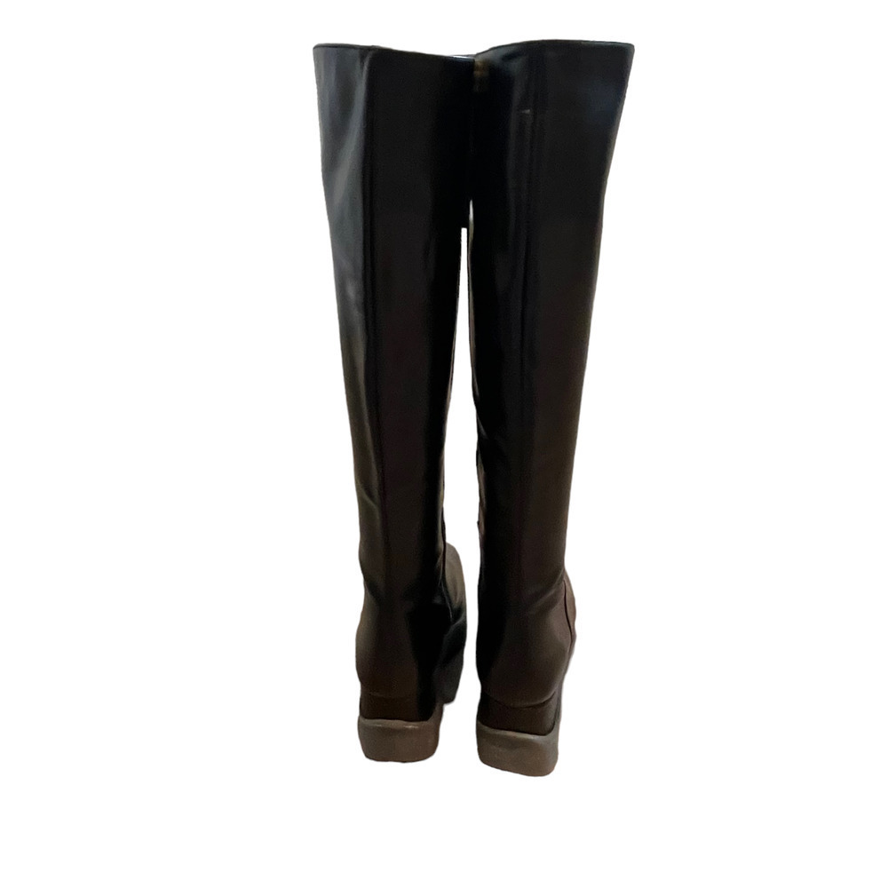 Paloma Barcelo Black Tall Leather Platfrom Boots Women's Size 35 NWOB - Picture 3 of 10